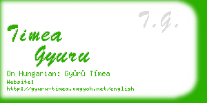 timea gyuru business card